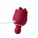 Rosewyn Rotating Rose Vibrator and Pinpoint Stimulator Red
