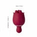 Rosewyn Rotating Rose Vibrator and Pinpoint Stimulator Red