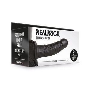 RealRock Realistic 6 in. Hollow Strap-On