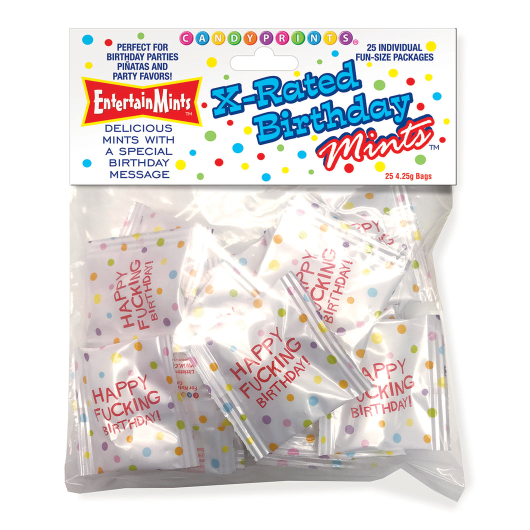 X-Rated Birthday Mints Bag of 25