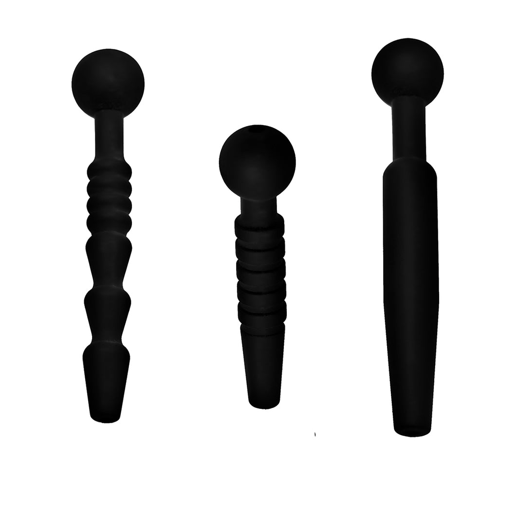 Dark Rods 3-pc Penis Plug Set Silicone