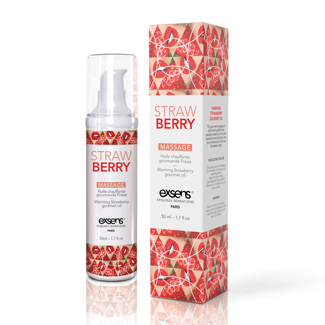Exsens Warming Massage Oil 50 ml. - Strawberry