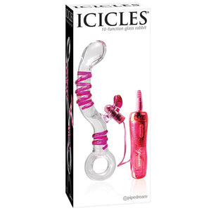 Icicles No.16-10 Function Vibrating Glass Rabbit-9"